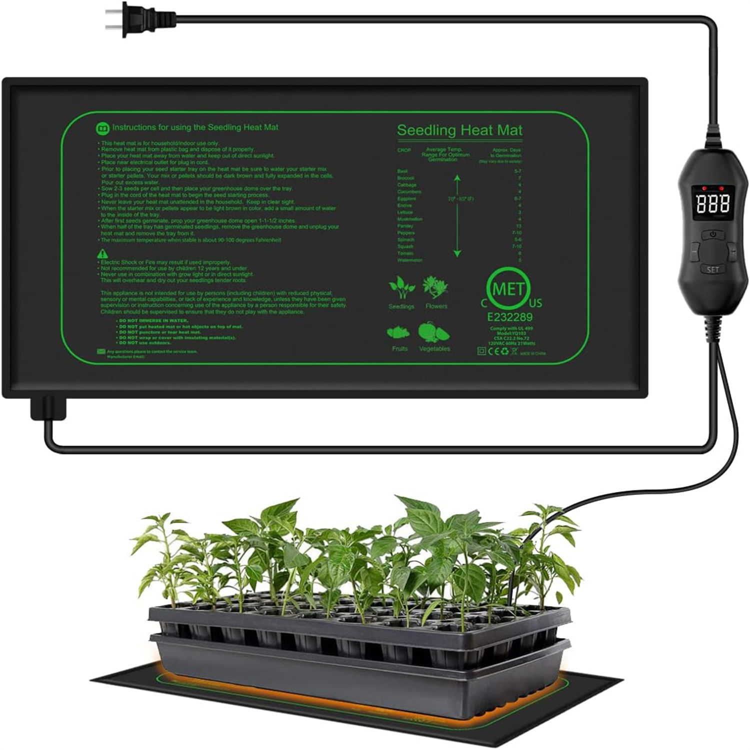 Seedling Heat Mat With Digital - Seedling Heat Pad incelemesi ve fiyatı